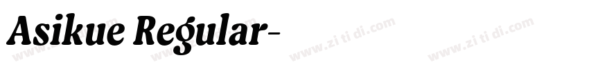 Asikue Regular字体转换